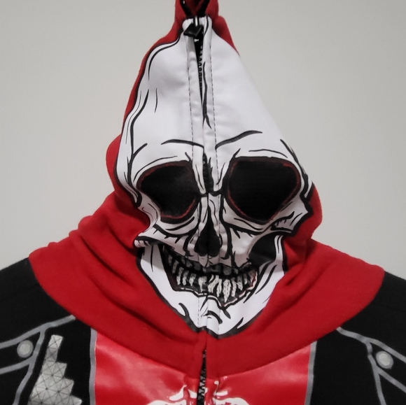 Kids Skull Hoodie Sweatshirt Jacket - Picture 2 of 7
